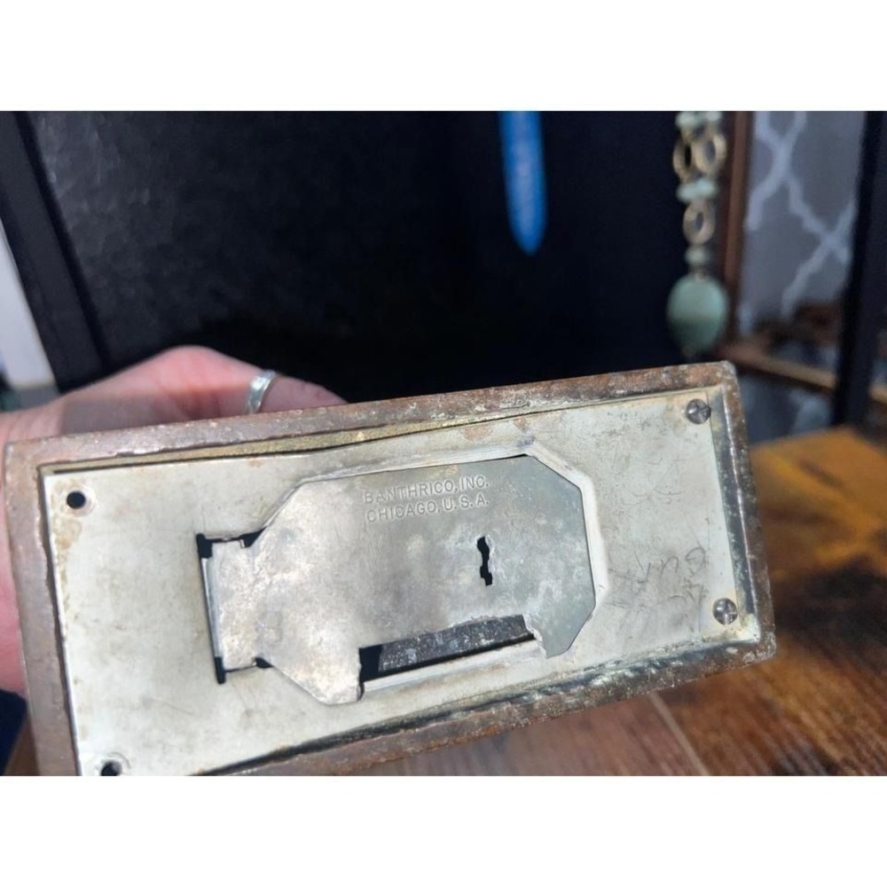 Banthrico Vintage Buffalo Coin Bank 1st National Bank of Greybull Bronze Metal - Picture 5 of 5